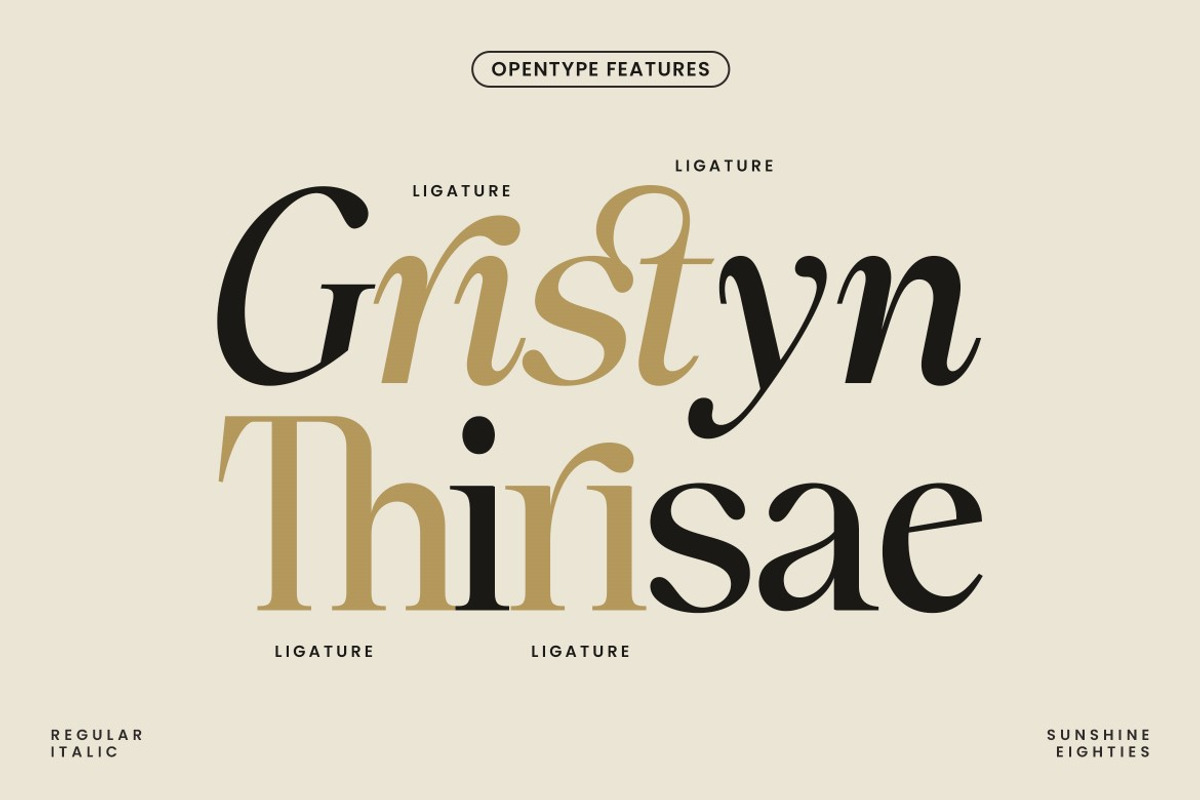Sunshine Eighties - Modern Classic S, a Serif Font by Lettersiro (Photo 6 of 7)