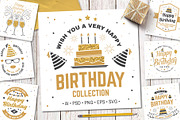 Happy Birthday Collection, a Card Template by sivVector (Thumbnail 1 of 5)