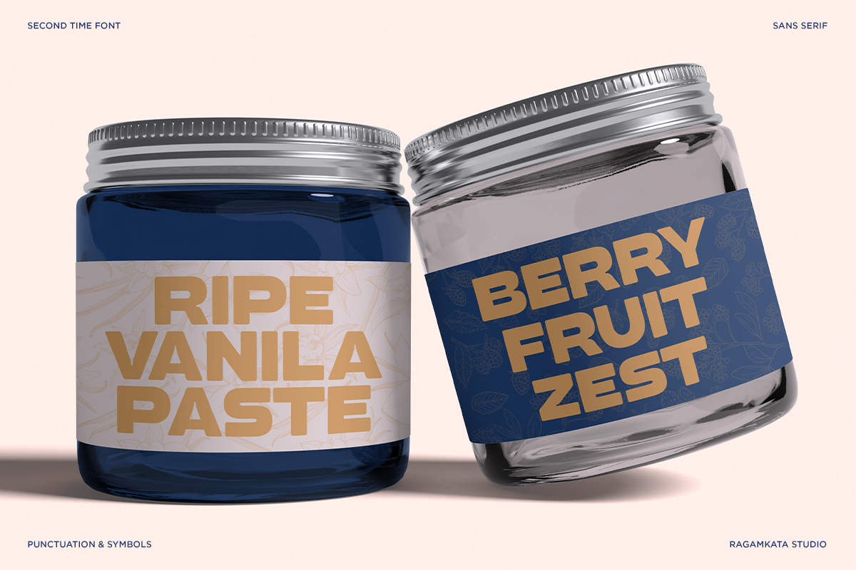 Second Time - Bold and Expanded Font, a Sans Serif Font by RagamKata (Photo 9 of 10)