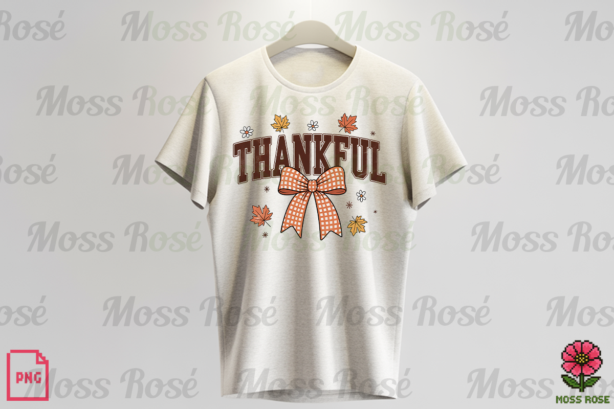Thankful Fall Decor with Bow, a Graphic by Moss Rose (Photo 3 of 3)