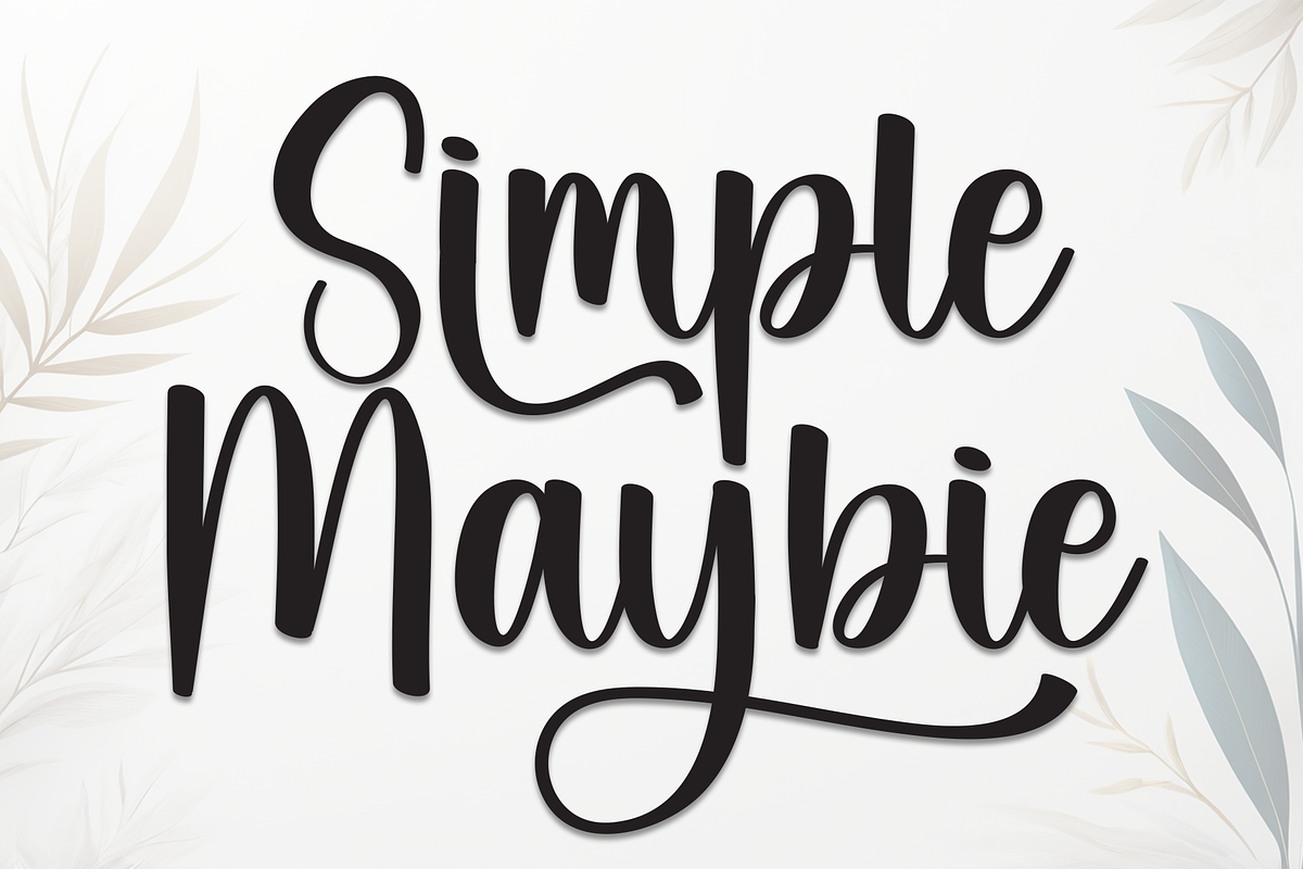 Simple Maybie | Script Font, a Handwritten Font by Scratchones (Photo 1 of 9)
