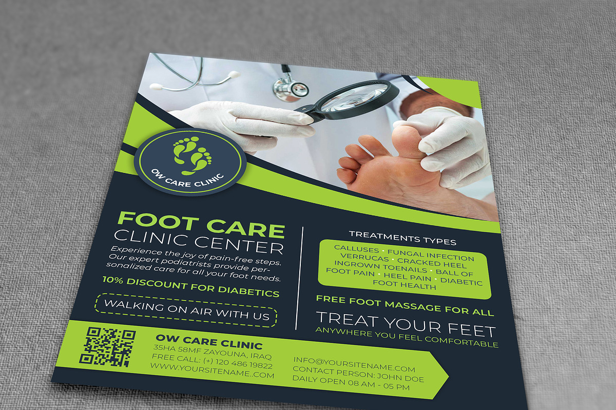 Foot Care Flyer Template, a Flyer Template by OWPictures (Photo 3 of 4)