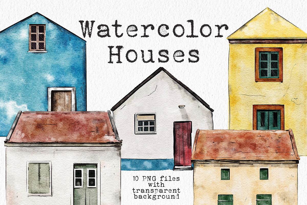 Watercolor icelandic houses, an Illustration by lilisprints (Photo 1 of 5)