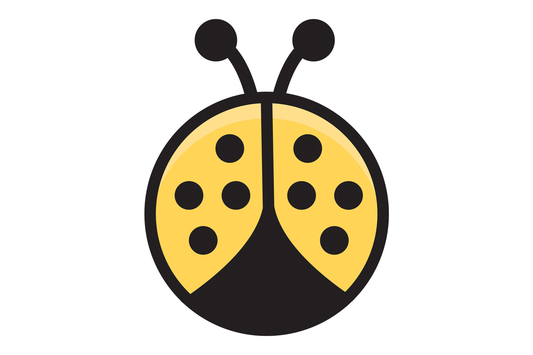 Cartoon Yellow Ladybird, an Animal Illustration by Mark Murphy Creative