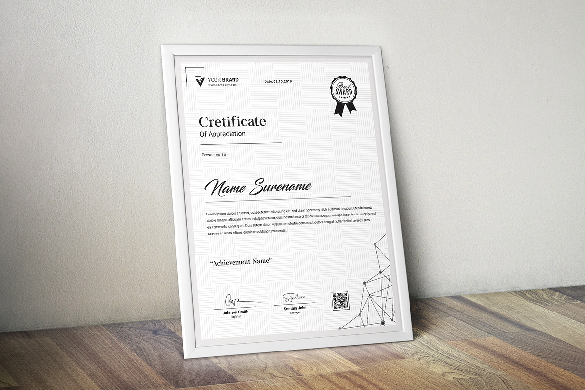 Certificate, a Stationery Template by CreativeZoom (Photo 2 of 5)