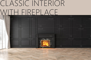 CLASSIC INTERIOR WITH FIREPLACE