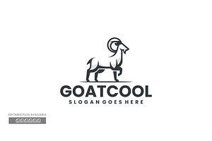 Goat Cool Line Art Logo, a Branding & Logo Template by ivan_artnivora
