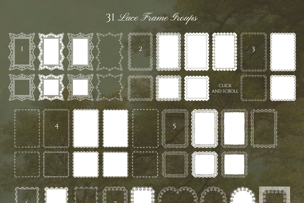 Vector Lace Frames & Vintage Doilies, an Object Graphic by Berentine.art (Photo 12 of 15)