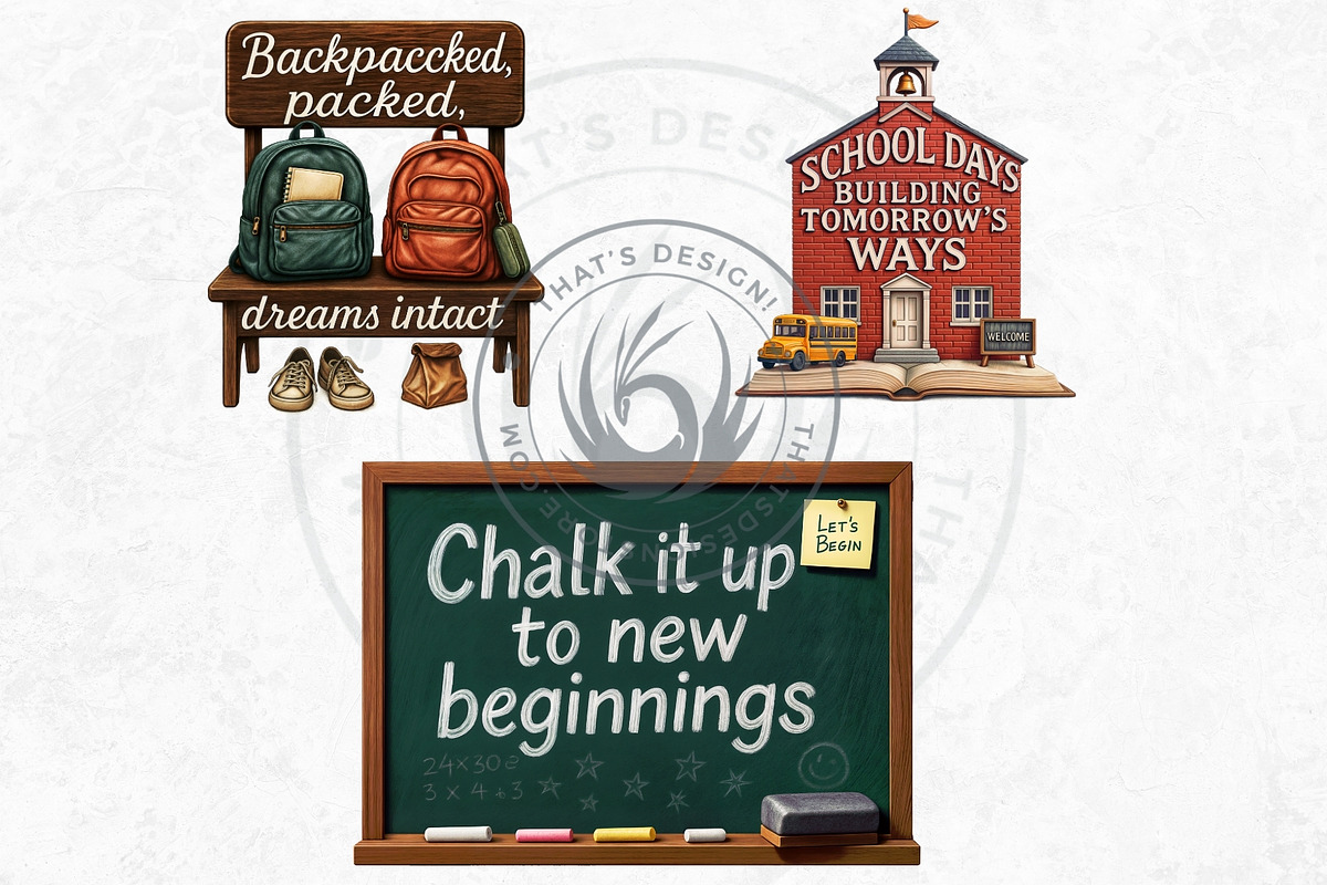 Back To school quotes Clipart Set, an Education Illustration by ThatsDesignArt (Photo 8 of 10)