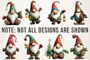 Adorable Christmas Gnome Clipart, an Illustration by RobertsArt (Thumbnail 4 of 7)