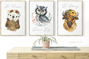 Woods. Little Watercolor Animals, an Animal Illustration by OctopusArtis (Thumbnail 6 of 9)