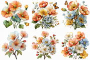 Whimsical Spring Flowers Clipart, an Illustration by Libby Wishes (Thumbnail 7 of 8)