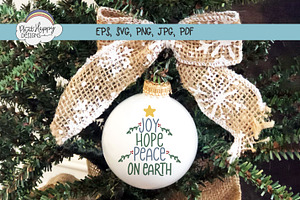 Peace On Earth Hand Lettered SVG