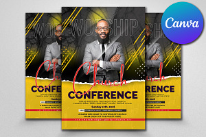 Church Conference Flyer Template, a Flyer Template by Psd Templates