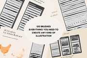 150 Illustrator Brush Bundle, a Brush Add-On by Jenteva Art (Thumbnail 19 of 19)