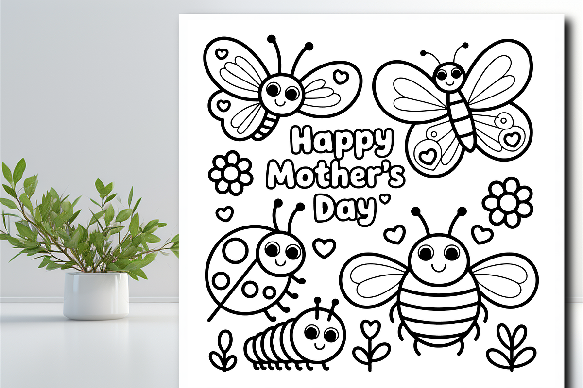 Cute Bugs and Insects Mother's Day, a Seasonal Illustration by Design Zone (Photo 3 of 5)