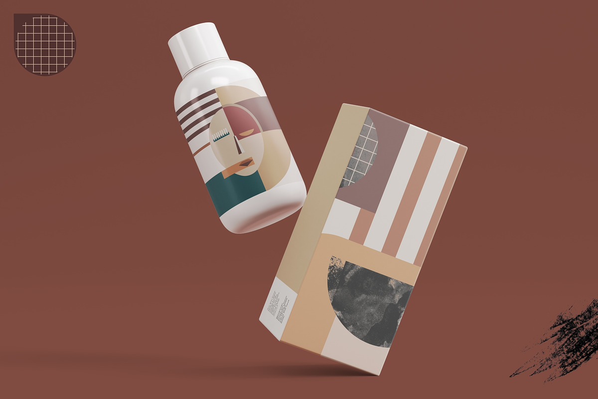 Abstract Modern faces. Geometric set, an Object Graphic by lisa_kalev (Photo 4 of 10)