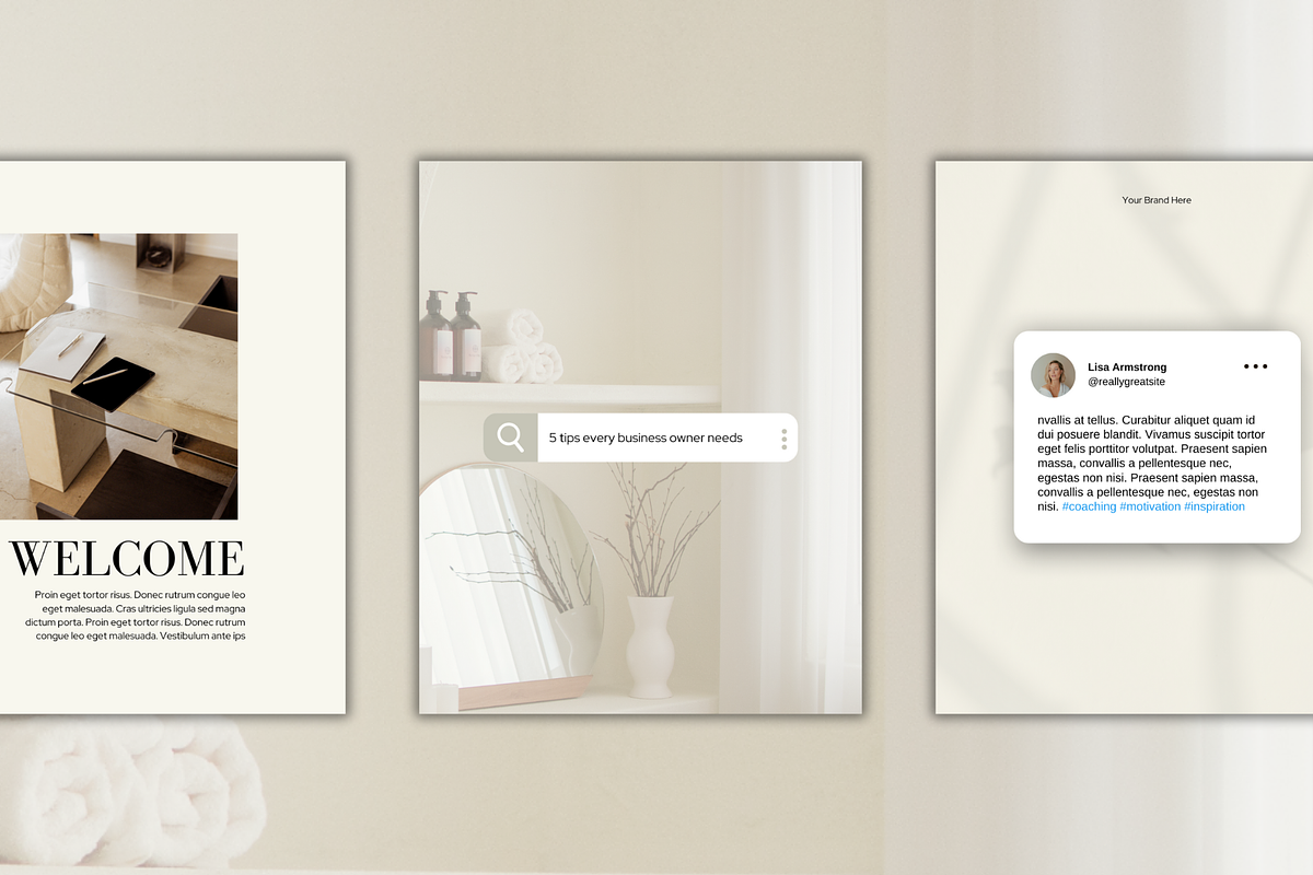 Modern Minimal Instagram Templates, a Social Media Template by So Swell Studio (Photo 2 of 5)