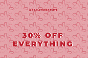 Valentines Day Sale Instagram Post, a Social Media Template by Aesthetic Design Template (Thumbnail 2 of 3)
