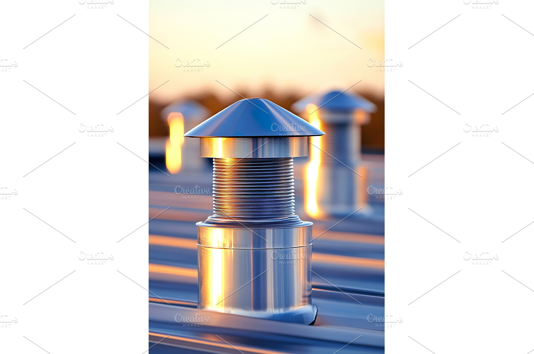 Rooftop ventilation exhausts, an Industrial Photo by Lermont51