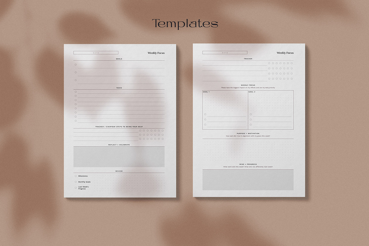 Weekly Focus Planner, a Stationery Template by PickMimi (Photo 2 of 4)