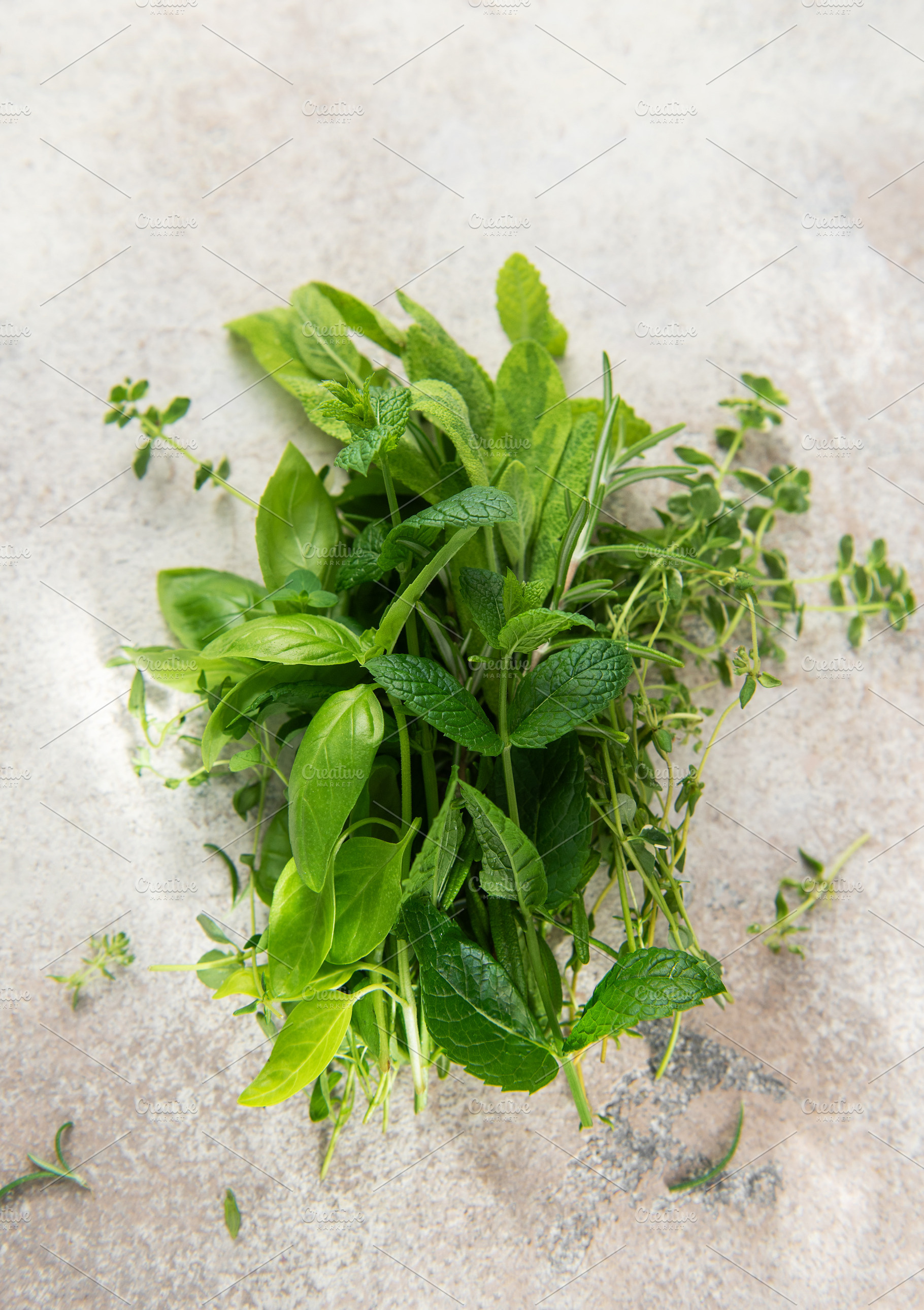 Fresh herbs bouquet for culinary seasoning and cooking, a Food & Drink Photo by Olena Rudo