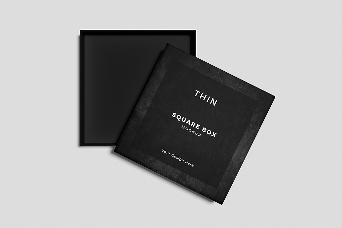 Thin Square Box mockup, an Advertising Mockup by swsi-studio (Photo 5 of 5)
