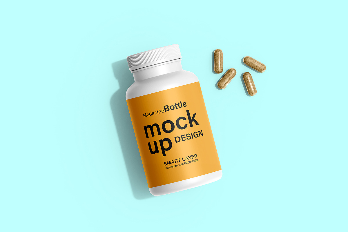 Supplement Bottle Mockup Bundle, a Packaging Mockup by pixelmock (Photo 16 of 35)