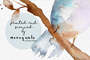 Watercolor Romantic Birds handmade, a Decorative Illustration by MaraquelaStudio (Thumbnail 5 of 5)