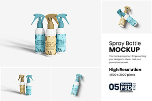 Spray Bottle Mockup, a Packaging Mockup by bimockup