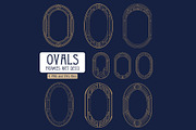 Art Deco 9 Vertical Oval Frames, a Decorative Illustration by Stanislav Kharchevskyi (Thumbnail 1 of 3)