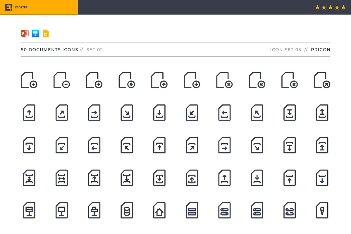 Pricon - Documents Icon Set 02, a Presentation Template by Egotype (Photo 2 of 7)