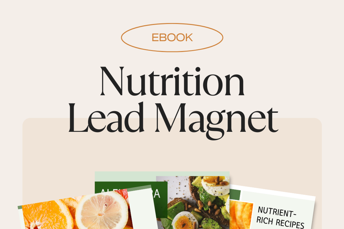 Nutrition eBook Lead Magnet Template, a Stationery Template by Local Marketing Templates (Photo 2 of 4)