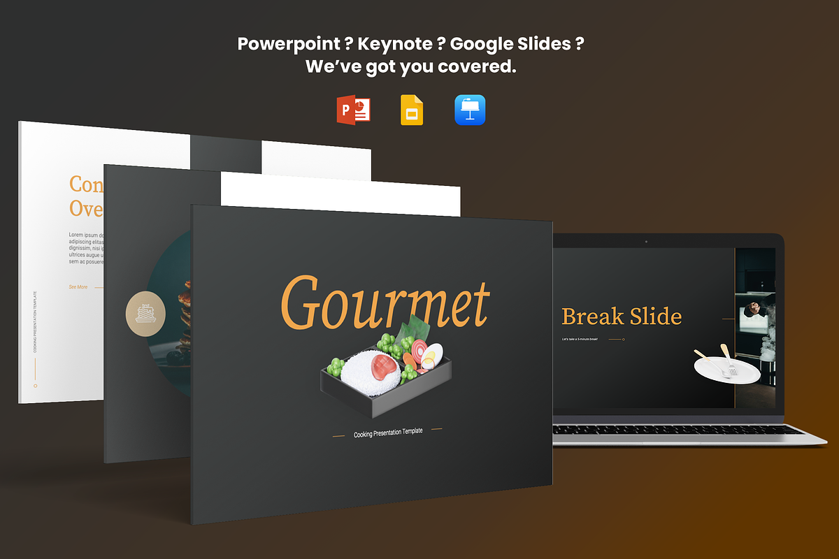 Cooking Google Slides Template, a Presentation Template by Flat Icons (Photo 6 of 7)