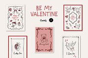 BE MY VALENTINE romantic line art, a Decorative Illustration by long summer (Thumbnail 12 of 14)