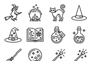 19 Witch Halloween Icon Set, an Outline Icon by adenpinkstore (Thumbnail 2 of 9)