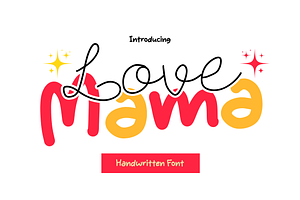 Love Mama is a charming duo font, a Handwritten Font by Brown Cupple
