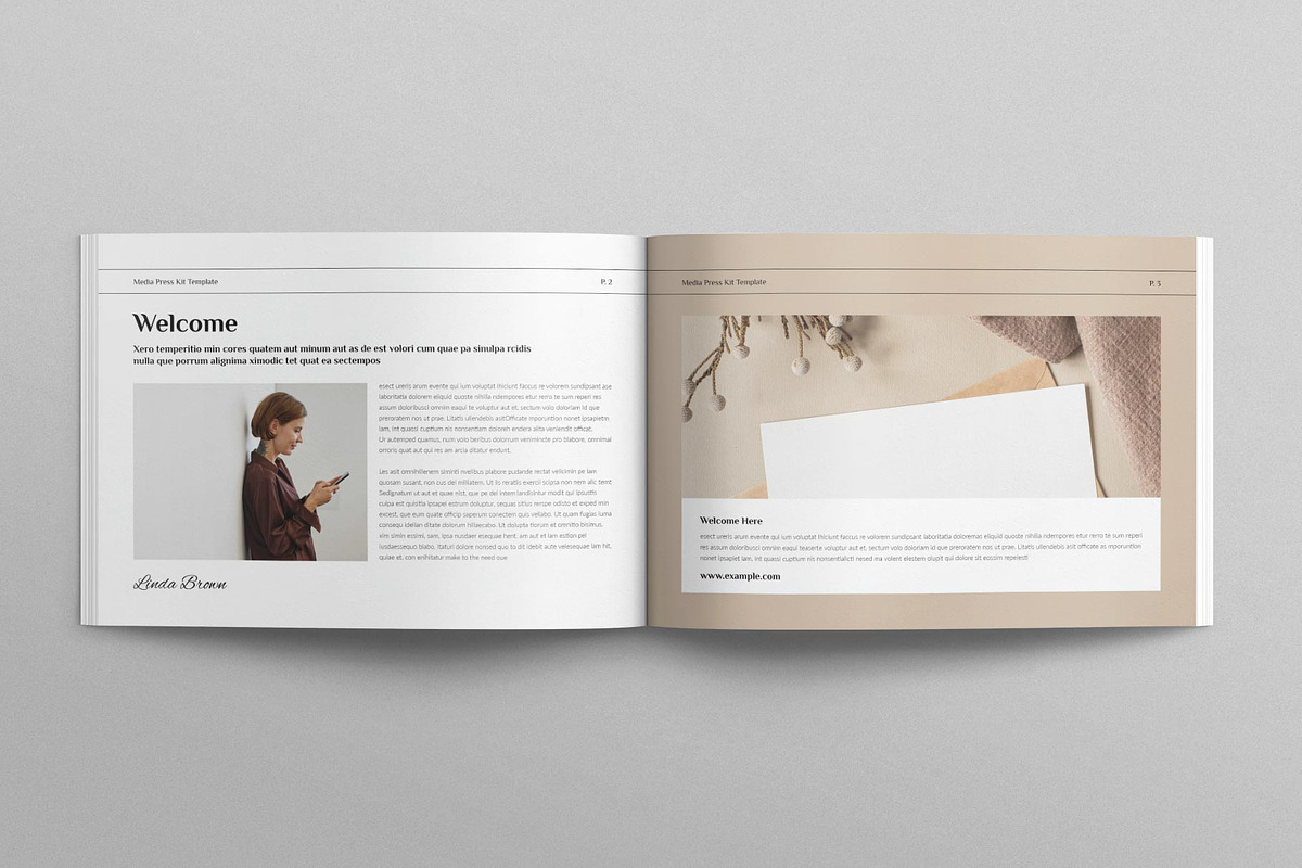 Media Press Kit Template, a Brochure Template by E-Type (Photo 2 of 9)