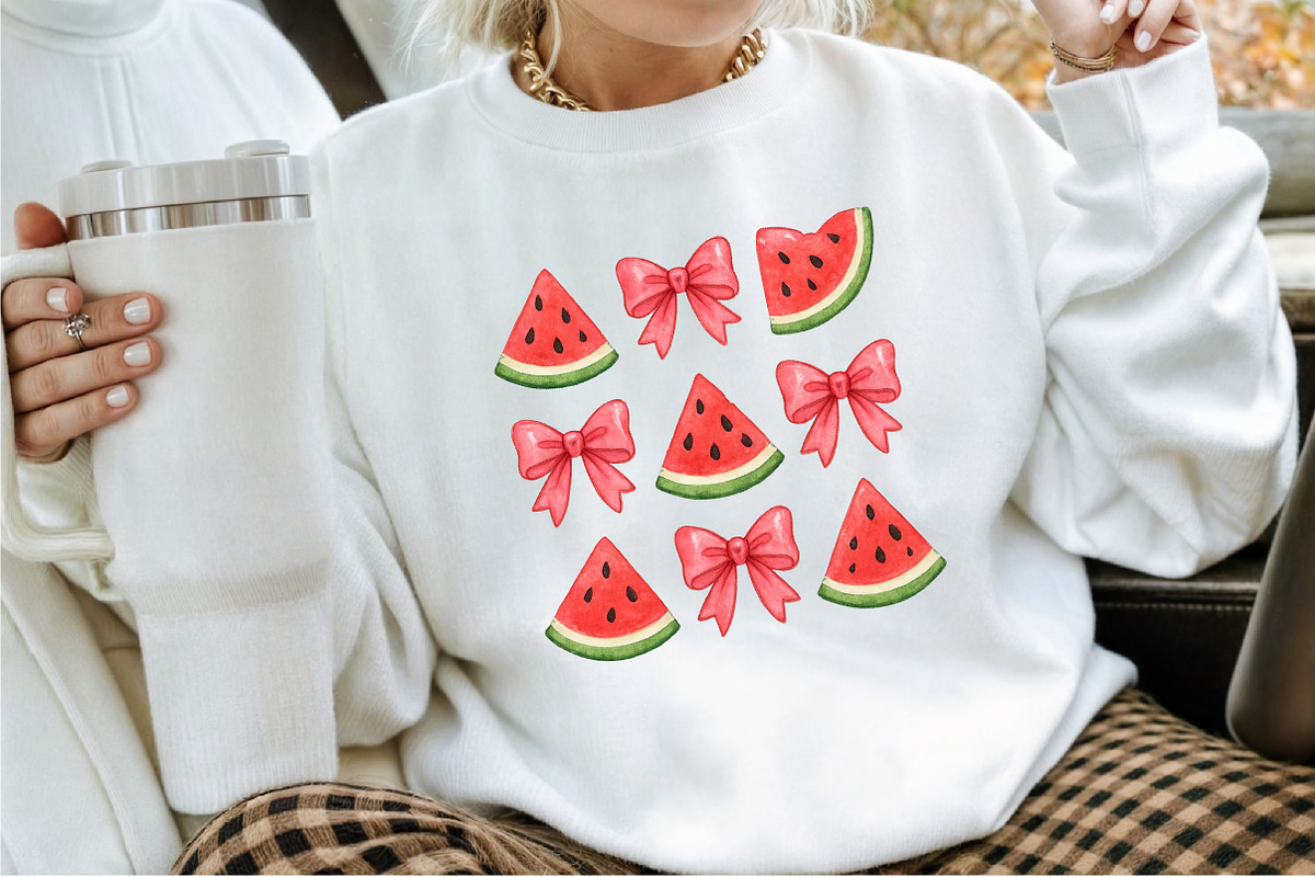 Coquette Watermelon Bows Summer PNG, an Illustration by Sublimation Artist (Photo 8 of 9)