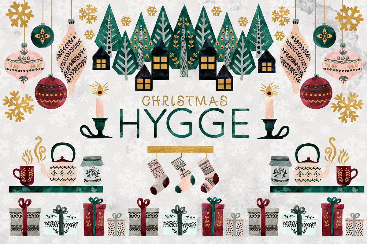 Christmas HYGGE Collection, a Decorative Illustration by Yuliya Shora (Photo 1 of 5)