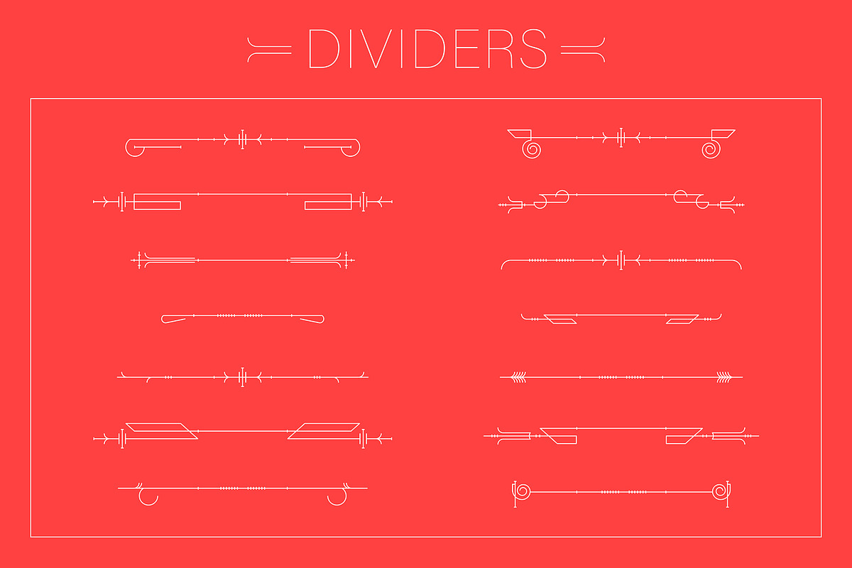 Vintage Vector Elements & Dividers, a Decorative Illustration by digiful (Photo 4 of 7)