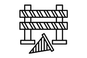 Barrier Line Icon, an Outline Icon by Pexelpy (Thumbnail 1 of 2)