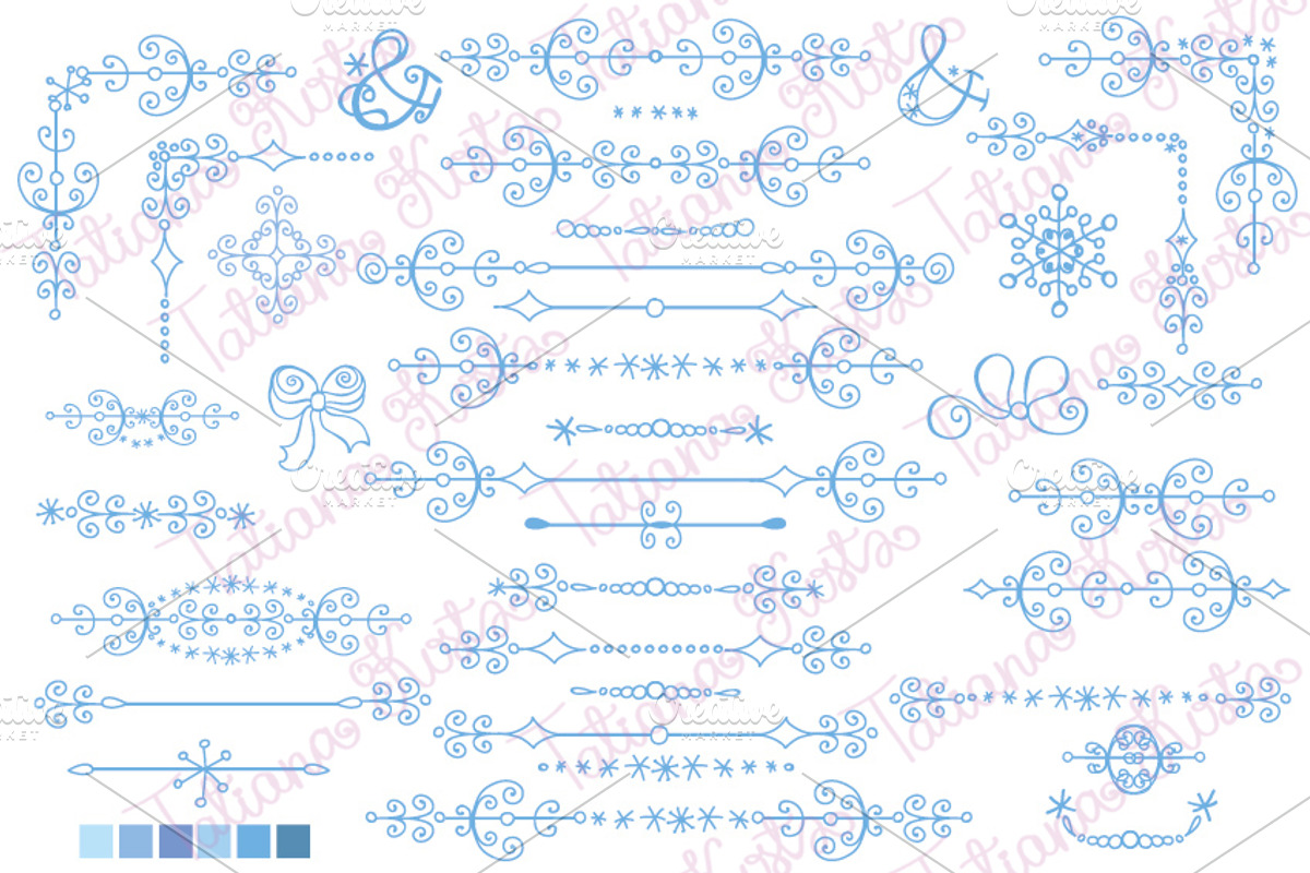Winter borders,dividers set, an Object Graphic by Tatianakost49 (Photo 2 of 2)