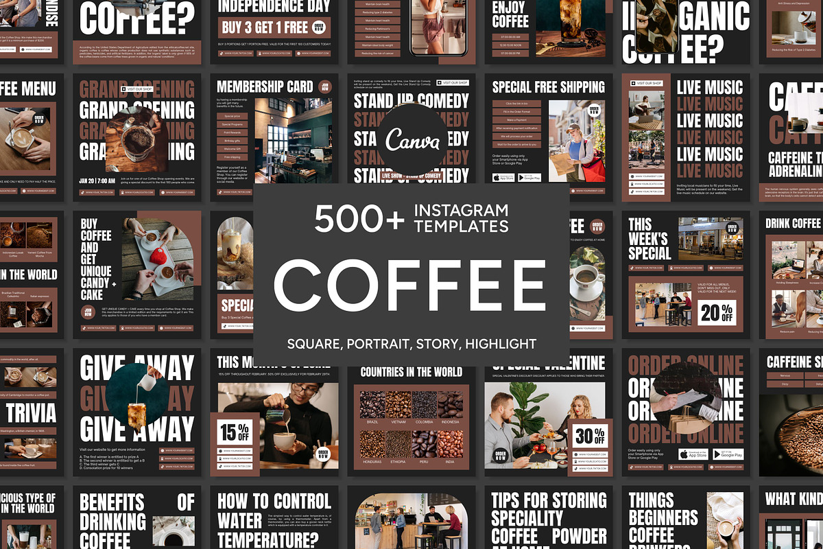 Coffee Black Template, a Social Media Template by Kalubuak (Photo 1 of 10)