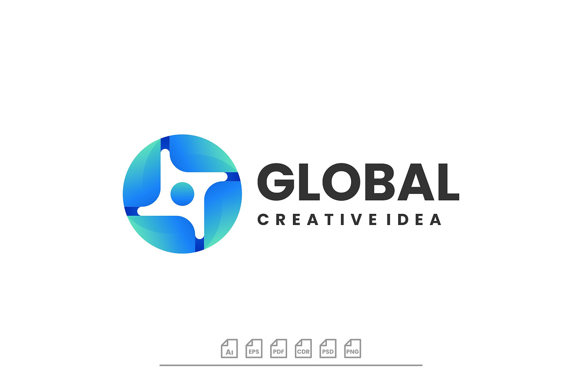 Logo Global Gradient Colorful Style, a Branding & Logo Template by ARIF22GANTENG