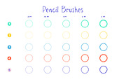 Pencil vector brushes, a Brush Add-On by Bene's shop (Thumbnail 4 of 4)