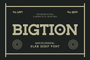 BIGTION, a Font by Blazing Sun Creative (Thumbnail 1 of 8)