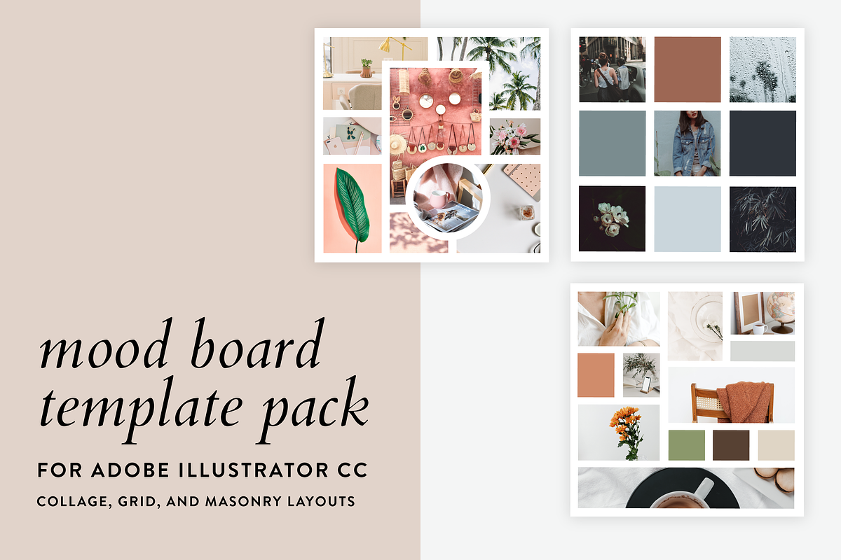 Mood Board Template Pack, a Product Mockup by The Sunshine Creative (Photo 1 of 4)
