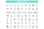 Ketogenic Diet Icons, a Food Illustration by Tettygreen (Thumbnail 1 of 3)