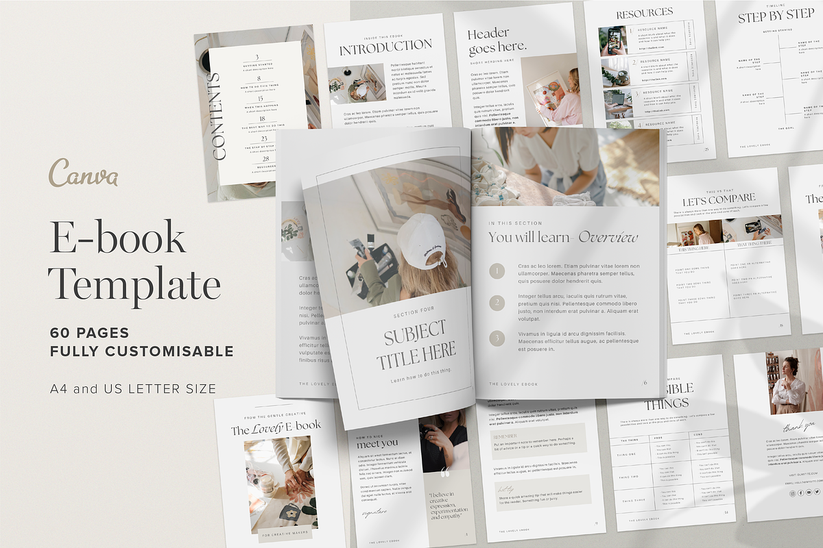 Editable Ebook Template for Canva, a Magazine Template by Tabitha Emma (Photo 1 of 10)